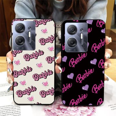 Casing For Infinix HOT 30 5G  Retro Pink Barbie Print Girly Soft TPU Phone Case Anti-scratch Fall-proof Dirt Resistant Protective