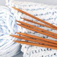 4pcs/set 25cm/36cm Carbonized Bamboo Needle Wool Yarn Straight Stick for Sweater / Scarves / Hats / Blanket Knitting Tools