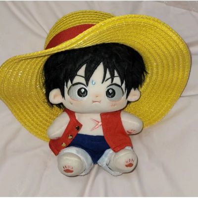 In Stock 20Cm Fashion Handsome Luffy Boys Anime Cosplay Plush Stuffed Naked Doll Body Change Clothes  Xmas Gift