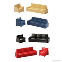 2 Pieces Dollhouse Sofa Couch Handcraft for 1/64 Scale Dollhouse Accessories
