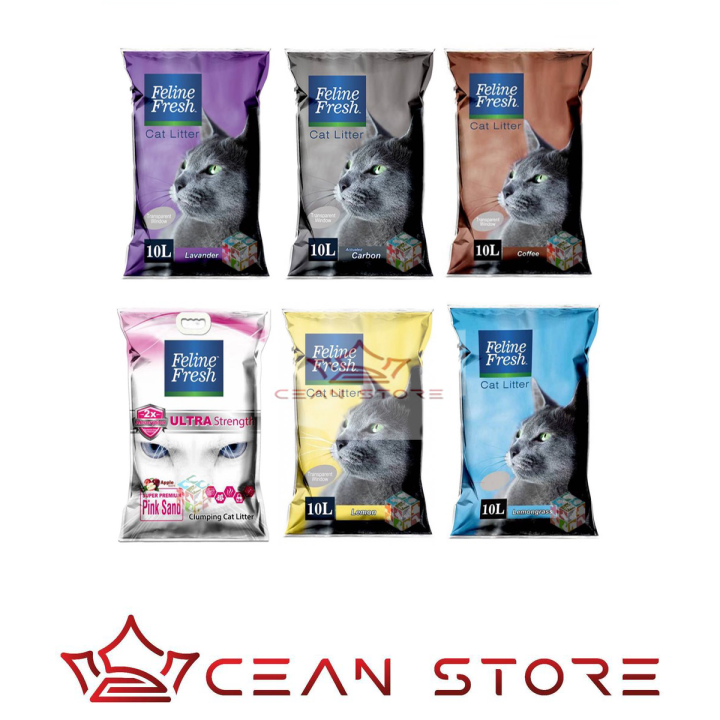 Feline Fresh Cat Litter Lavender, Lemon, Lemongrass, Apple, Coffee