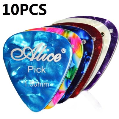 10pcs Alice Celluloid Guitar Pick Plectrum Mediator Gauge 0.46mm/0.71mm/0.96mm/1.2mm/1.5mm Random Color Guitar Parts Accessories