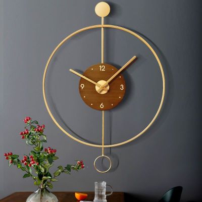 นาฬิกาห้องนั่งเล่นที่เรียบง่ายสไตล์นอร์ดิกสเปนสไตล์นาฬิกาหรูสร้างสรรค์และปรับแต่งตามต้องการ
