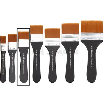 50Pcs Flat Paint Brushes with Nylon Hair Small Brush Bulk for Detail  Painting~C2