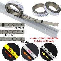 3 Color 0.5/1/2/3M Self-Adhesive Miter Saw Track Tapes Measure Backing Metric Steel Ruler Tape Measurements for Wood Metal Glass Linear Measurement