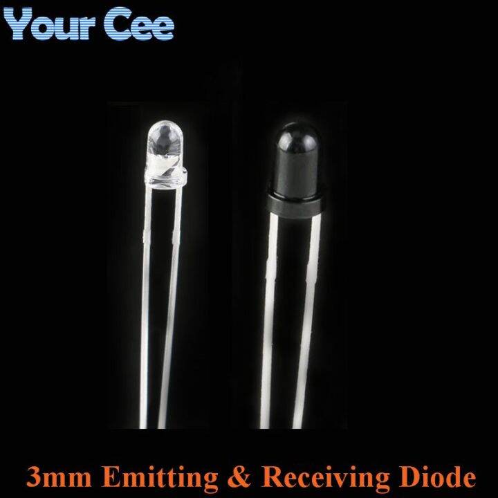 100pcs LED 3mm 940nm IR Infrared Emitting & Receiving Diode Round Tube