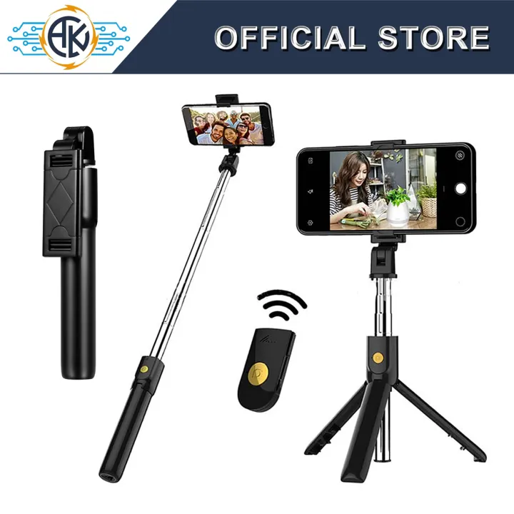 AKC 360 Degree Rotating Wireless K07 Portable Selfie Stick Tripod