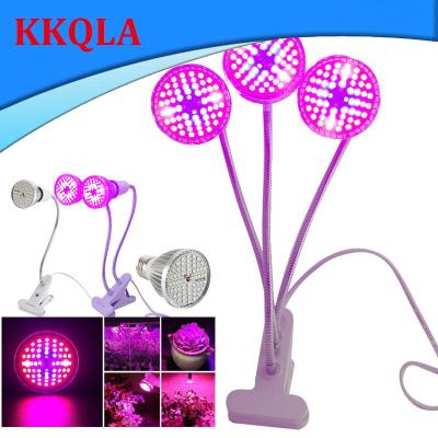 QKKQLA 1/2/3 Heads 60 LED Plant Grow Light Full Spectrum Aluminum Lamps Indoor Cultivo  Flower UV IR Growing Light Hydro