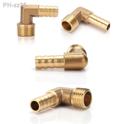 ﹍❈ Brass Hose Barb Fitting Elbow 6/8/10/12/16/19mm To 1/4 1/8 1/2 3/8 BSP Male Thread Barbed Coupling Connector Joint Adapter