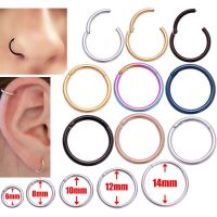 Surgical Titanium Steel Piercing Fashion Party Jewelry Helix Clip In The Nose Circular Septum Women Piercing Nose Rings Earrings