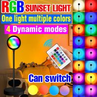 RGB Sunset Projection Lights 5V Rainbow Sunset Lamp USB Dimmable Atmosphere Light Led Night Bulb Bedroom Living Room Floor Lamp