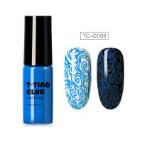 T-TIAO CLUB Nail Art Stamping Polish Set Black White Gold Silver Green Printing Varnish DIY Design for Stamping Plate Nails Lacq