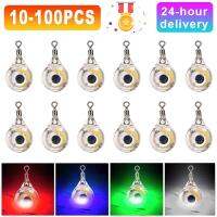 10-100 PC Mini Fishing Lure LED Deep DROP ใต้น้ำ Eye Shape ตกปลาปลาหมึกตกปลาเหยื่อ Luminous Lure สำหรับดึงดูดปลา-Cailine