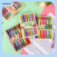 SARAHBOWSH 6Pcs/Pack เขียนด้วยลายมือ ปากกาไฮไลท์ ลงชื่อเข้าใช้ กราฟฟิตี ปากกามาร์กเกอร์ ทนทานต่อการใช้งาน มาร์กเกอร์ ปากกาฟลูออเรสเซนต์ โรงเรียนในโรงเรียน