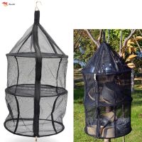 Clothes Hanging Dryer Net Drying Rack 3 Layers Nylon Zipper For Outdoor Camping