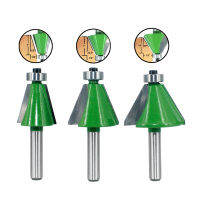 LANG TONG เครื่องมือ3Pcs 8Mm Shank Chamfer Router Bits 15 22.5 30องศาเครื่องตัดสำหรับไม้ Woodgear Bit เครื่องมือ LT072