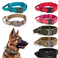 Durable Tactical Dog Collar Leash Set Adjustable Military Pet Collar Leash Medium Large Dog German Shepherd Training Accessories