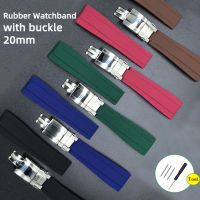 ⊕№ↂ 20mm Rubber Watch Band for Rolex Submariner Water Ghost Daytona GMT for Seiko Diver Watch Strap Silicone Watchband Bracelet