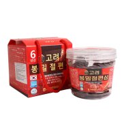 Sâm lát tẩm Mật Ong JEONG GEUN SAM Hàn Quốc hộp 200g - Hộp Nhựa Đỏ - Sâm