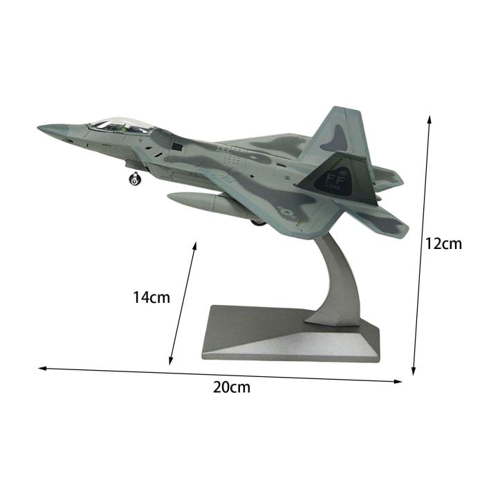 dolity-1-100โมเดลเครื่องบินรบ-f22เครื่องบินโมเดลตั้งโชว์เครื่องบินจำลองโมเดลเครื่องบินฐานแสดงผลการตกแต่งบ้านสำหรับชั้นวางหนังสือ