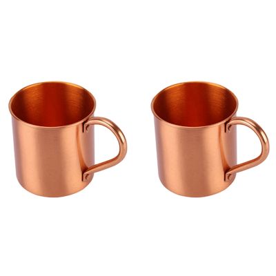 2X Sports Products Straight Cup Handle Cocktail Cup Pure Copper Mug