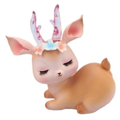 Cute Fawn Figurines,Mini Statue,Toy,Miniature Sculpture,Resin Deer Ornament,Kawaii Christmas Gifts,Cake Party Decoration,Crafts