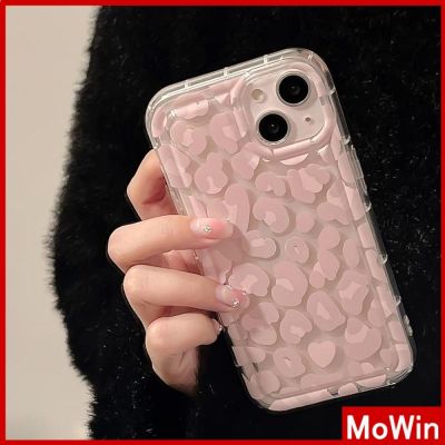 Mowin - เข้ากันได้สำหรับ เคสไอโฟน เคสไอโฟน11 สำหรับ iPhone 14 Pro Max เคส iPhone เคสใส TPU เคสนิ่มถุงลมกันกระแทกเสือดาวสีชมพูสไตล์น่ารักเข้ากันได้กับ iPhone 13 Pro Max 12 Pro Max 11 Pro Max 7plus XR xs max