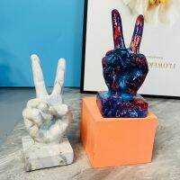 Colored Hand Sculptures Figurines for Interior Modern living room ornaments Statue Creative home decoration Desk Accessories