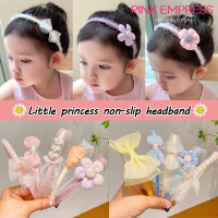 Baru Perempuan Rambut Band Anak-Anak Bunga Kartun Gaya Lipit Ikat Kepala Lucu Bayi Aksesoris Rambut Klip Hiasan Kepala Putri Bergigi Non-slip Headband