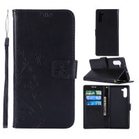 Galaxy Note10 Wallet Case, WindCase Flower Pattern PU Leather Case for Samsung Galaxy Note 10 Bookstyle Flip Stand Cover