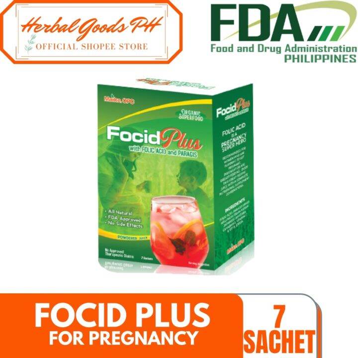 Focid Plus with Folic Acid and Paragis Powder Juice 7 Sachets pampa ...