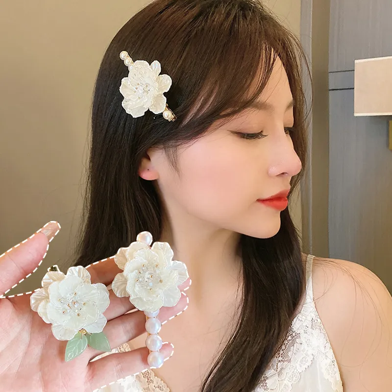 Free Shipping】White Camellia Pearl Hairpins Sweet Elegant Gentle Bangs Side Duck Bill Hair Clip for Women Fashion Hair Accessories | Lazada PH Free Shipping】White Camellia Pearl Hairpins Sweet Elegant Gentle Bangs Side Duck Bill Hair Clip for Women Fashion Hair Accessories | Lazada PH