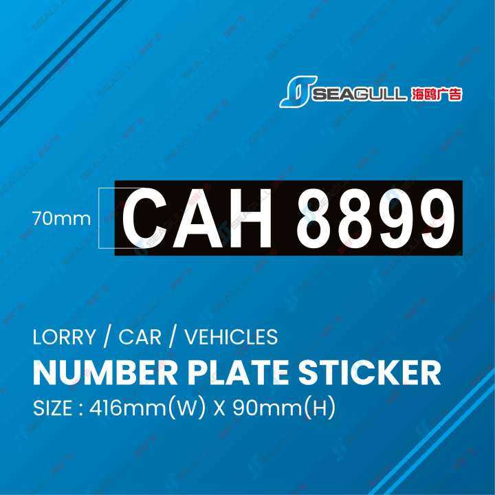 Number Plate Sticker Plat Nombor Pelekat Car Lorry Vehicles Kereta Lori