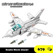 Đồ chơi Lắp ráp Máy bay Cường Kích Q-5, Sembo Block 202157 Strike Aircraft