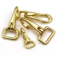 Solid Brass Halter Snap Hook Bag Clasp Dog Collar Pet Leash Rope Strap Webbing Clip Leather accessory