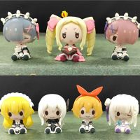 GASGV ของเล่นตุ๊กตาอนิเมะ Q รุ่น PVC โมเดลฟิกเกอร์สะสม Rem Ram ฟิกเกอร์ของเล่นอีกครั้ง: ชีวิตในโลกที่แตกต่างจากโมเดลโมเดลโมเดลโมเดลตุ๊กตาประดับเป็นศูนย์