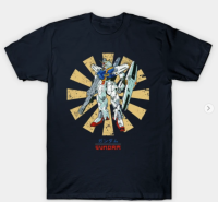 Classic Gundam Retro Japanese T-Shirt Mens 100% Cotton Round Neck Short Sleeve T-Shirt