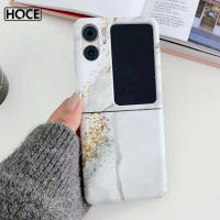 เคสโทรศัพท์มีลายแฟชั่นลายหินอ่อน HOCE สำหรับออปโป้ไฟนด์ N2ที่คลุมเรืองแสงแววพลิกเพื่อค้นหา N2ไล่ระดับสีเคสป้องกัน