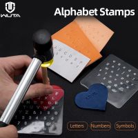 WUTA 3 Pcs Leather Stamping Capital Lowercase Alphabet Numbers Stamp Set Plastic Letter Name Logo Tools For Leather Paper Rubber