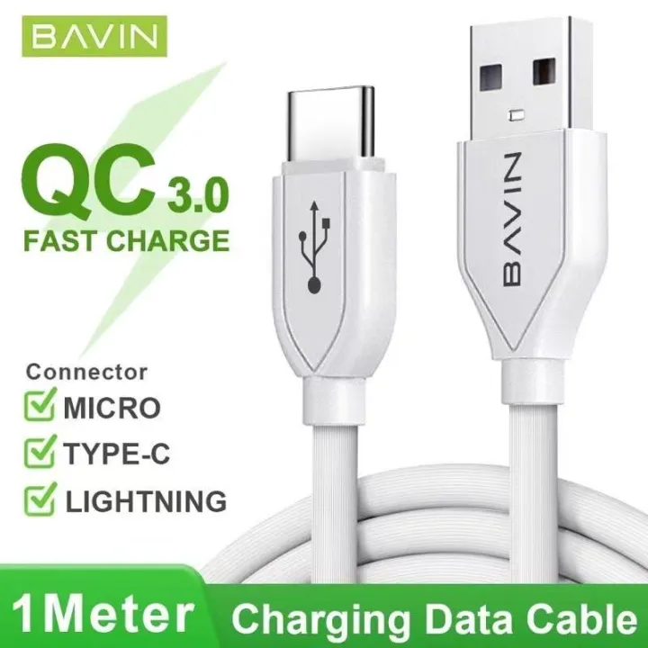 Picture of BAVIN 3.0 Qualcomm Fast Charging Data Cable CB071 For Micro /iOS/Typec ...