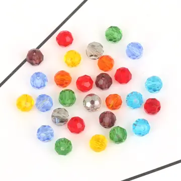 8mm Crackle Glass Ball Bead Mix, Rainbow Pastel Mix, Mixed Lot,  Transparent, Pretty Jewelry Beads, Round, Pink, Blue, Purple and Clear