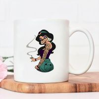 Custom Skull Princess Print Nordic Coffee Cups for Women Water Cup Unique Design Colored Ceramics High Sales Ceramic Mug