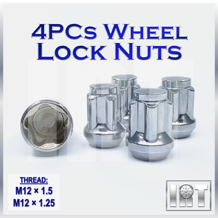 Lock Nut Locking Lug Wheel Tyre AntiTheft Tire Tayar Kereta M12x1.5