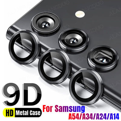 ฝาครอบเลนส์โลหะ3D สำหรับ Samsung A54 A34 A24 A14 5G A54 A34ตัวป้องกันกล้อง