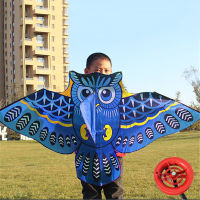 110Cm Flying Kite นกฮูกการ์ตูนสีสันสดใสพร้อม Kite Line Kids Outdoor Toy