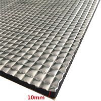 1pc Insulation Cotton 10mm Car Hood Insulation Sound Deadening Pad Heat Shield Thermal Mat Aluminum 0.5*1m