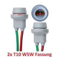 2X T10 Socket W5W Adapter Soft Rubber Light Lamp Holder Car Accessories Male To Female Wire Connector with Cable