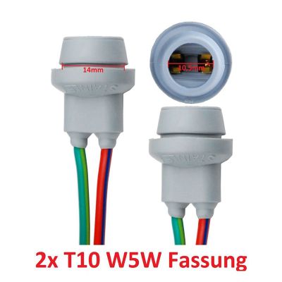 2X T10 Socket W5W Adapter Soft Rubber Light Lamp Holder Car Accessories Male To Female Wire Connector with Cable