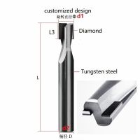 เพชรตรงขลุ่ยกัดตัดกราไฟท์ PCD end mill CNC Router Bits ขัดเครื่องกลึงเครื่องมือสําหรับซิลิคอนคาร์ไบด์ไม้ 1pc