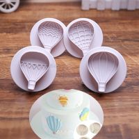 Hot Air Balloon Collection Balloon Baking Biscuit Mold Fondant cake mold Spring Pressing Die Clay 4 -Piece Set